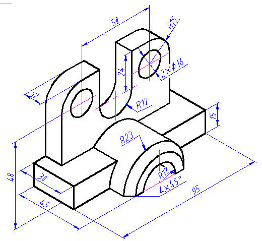 CAD中画三维模型的等轴测图363.png CAD中画三维模型的等轴测图363.png