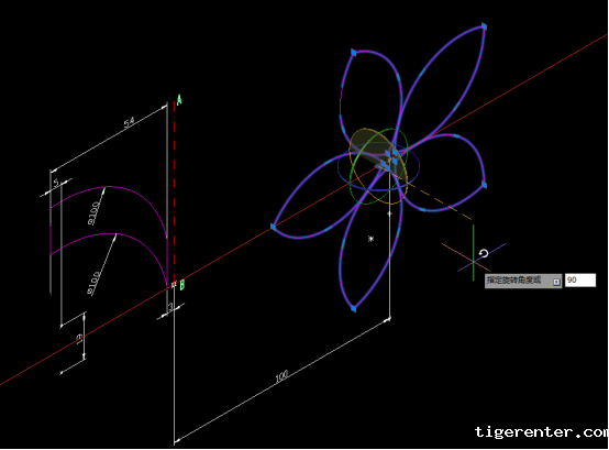 CAD绘制三维鲜花教程212.png CAD绘制三维鲜花教程212.png