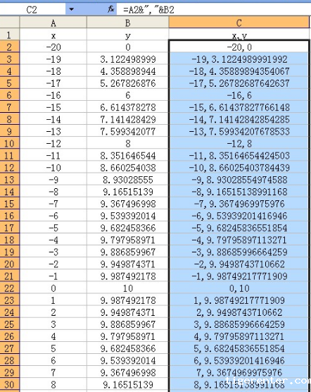 利用EXCEL公式计算坐标点在CAD中画曲线 利用EXCEL公式计算坐标点在CAD中画曲线