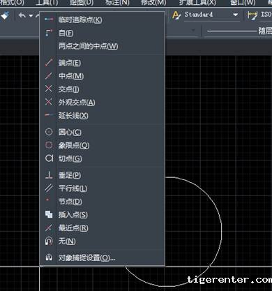 怎么使用CAD绘制圆的切线