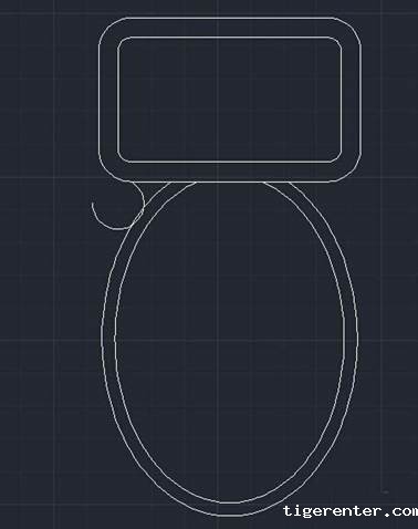 CAD绘制马桶坐便器的方法 CAD绘制马桶坐便器的方法