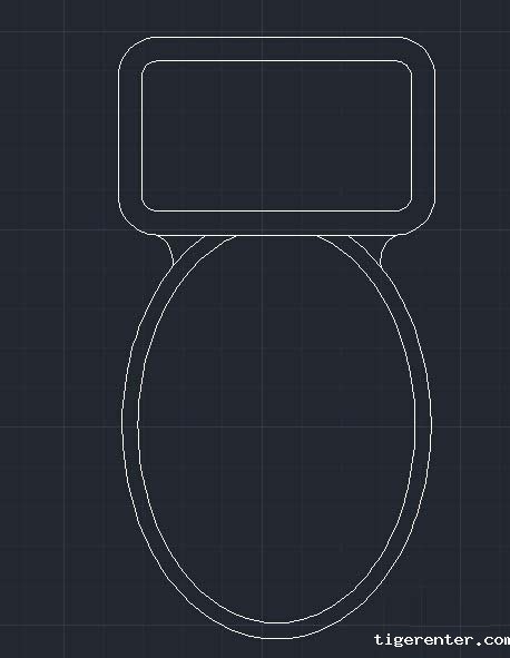 CAD绘制马桶坐便器的方法 CAD绘制马桶坐便器的方法