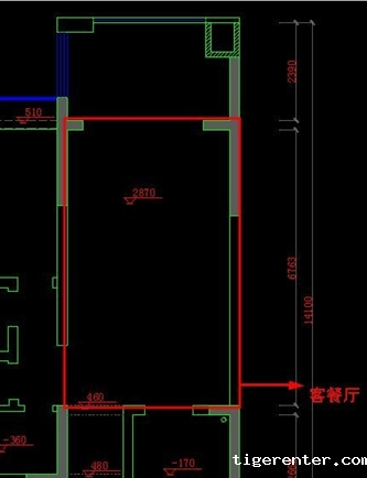 CAD客餐厅吊顶画法 CAD客餐厅吊顶画法