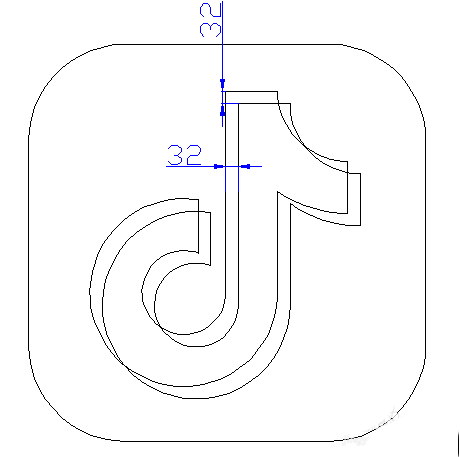 用CAD设计一个抖音logo 用CAD设计一个抖音logo