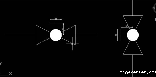 绘制CAD排水系统图纸隔膜阀的方法 绘制CAD排水系统图纸隔膜阀的方法