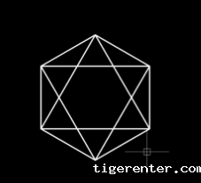 CAD怎么画彩色的六芒星图案