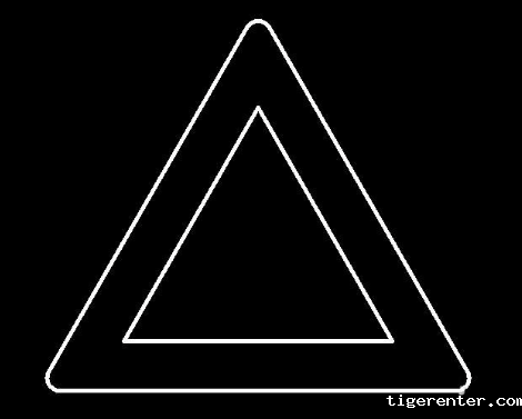 CAD怎么画减速让行的交通标志符号 CAD怎么画减速让行的交通标志符号