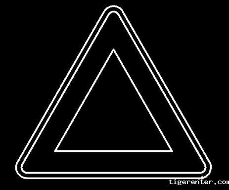 CAD怎么画减速让行的交通标志符号 CAD怎么画减速让行的交通标志符号