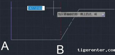 CAD如何通过两点确定偏移距离？