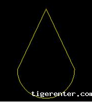 怎样在CAD中快速绘制水滴? 怎样在CAD中快速绘制水滴?