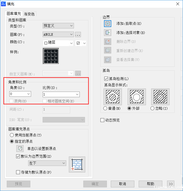 CAD调整填充内容大小的方法 CAD调整填充内容大小的方法