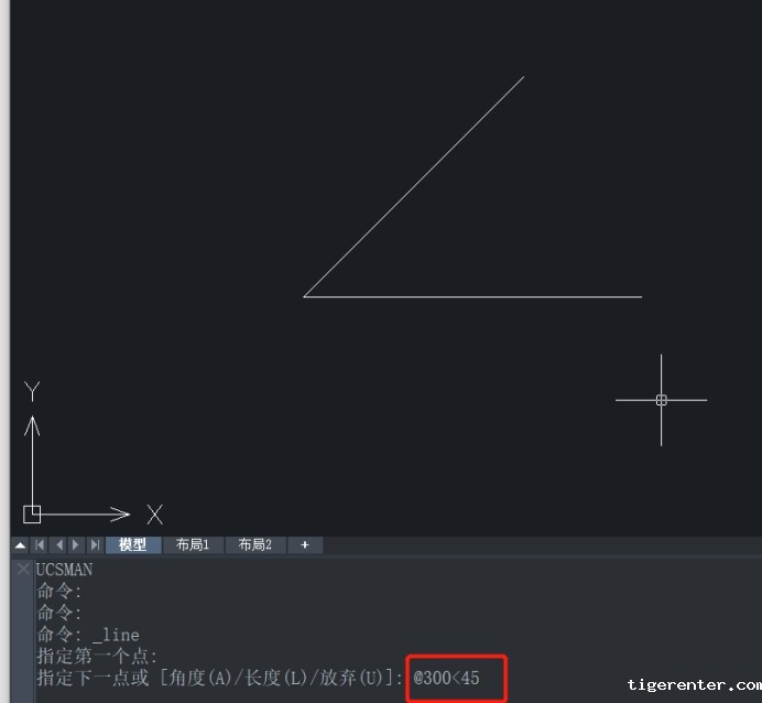 如何用CAD画指定长度和角度的直线 如何用CAD画指定长度和角度的直线