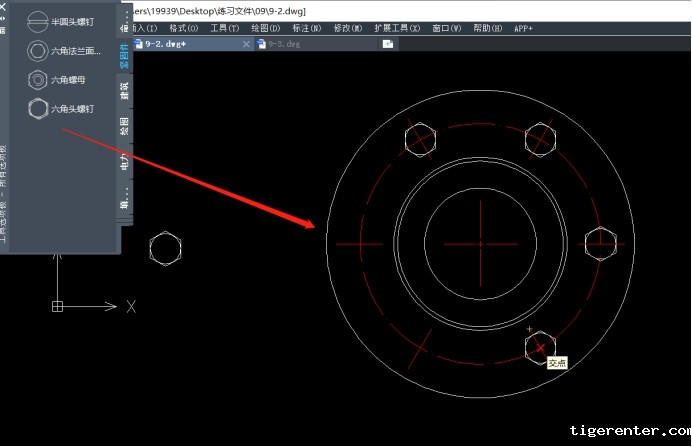 CAD中使用工具选项板插入块实例 CAD中使用工具选项板插入块实例