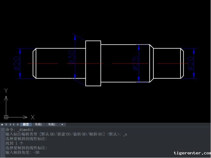 CAD如何编辑标注尺寸界线的倾斜角 CAD如何编辑标注尺寸界线的倾斜角