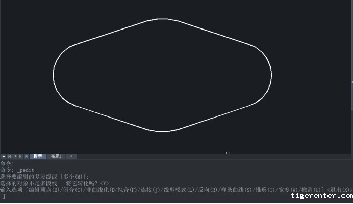 CAD使用PEDIT命令将直线与圆弧连接多段线的方法 CAD使用PEDIT命令将直线与圆弧连接多段线的方法