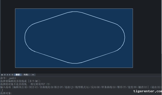CAD使用PEDIT命令将直线与圆弧连接多段线的方法 CAD使用PEDIT命令将直线与圆弧连接多段线的方法
