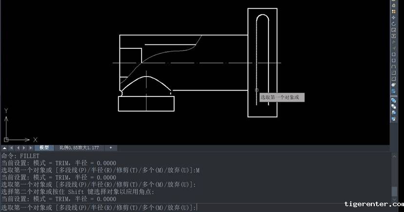 CAD如何绘制两条平行线间的倒圆角 CAD如何绘制两条平行线间的倒圆角