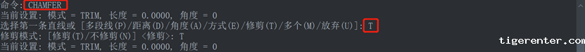 CAD如何用指定角度的方式建立倒角 CAD如何用指定角度的方式建立倒角